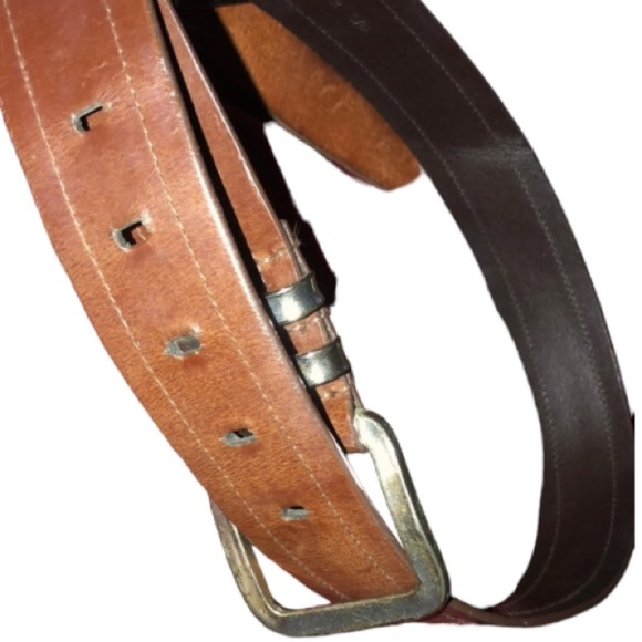 American Eagle Outfitters brown or cognac belt silver hardware Like new - Picture 2 of 8